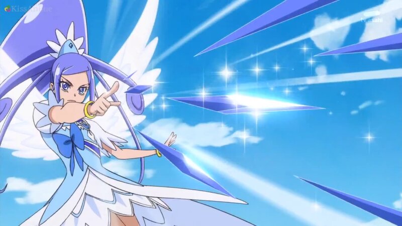 Anime Girl with Wings — Blue, Dramatic, Afternoon, Sword