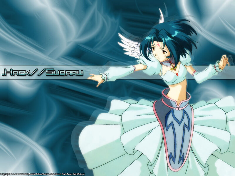 Anime Girl with Wings — Blue, Dramatic, Dress, Blue Hair