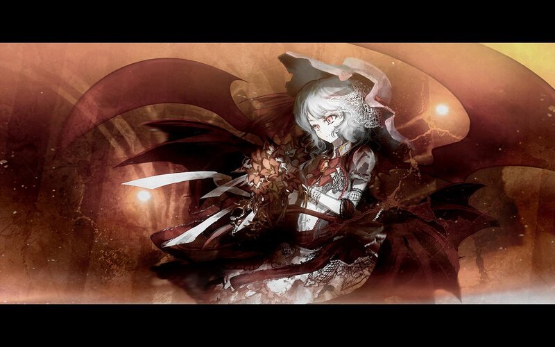 Anime Girl with Wings — Brown, Dramatic, Digital Art, Sword