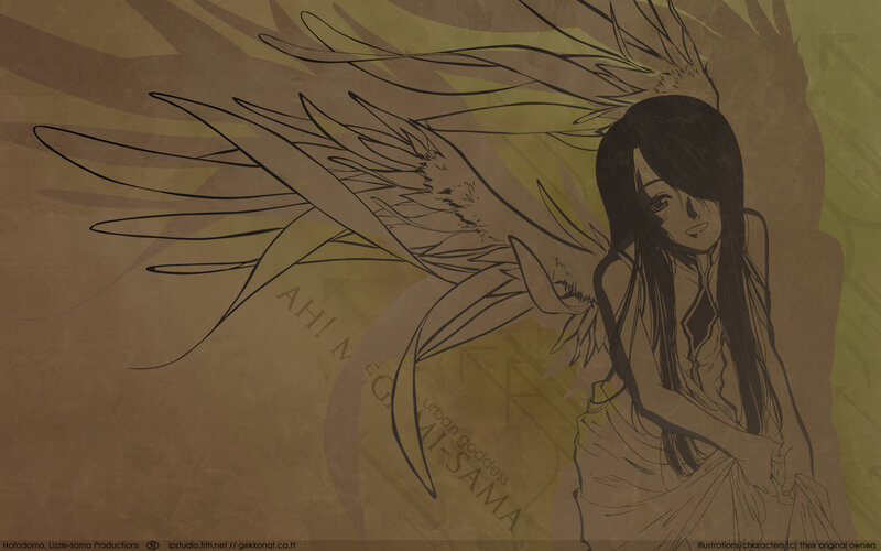Anime Girl with Wings — Brown, Dramatic, Manga, Long Hair