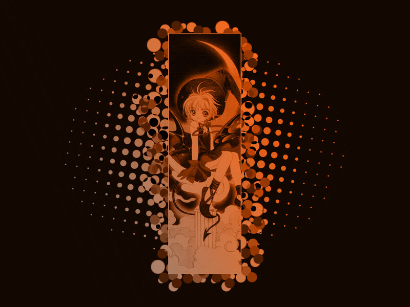Anime Girl with Wings — Orange, Dramatic, Night