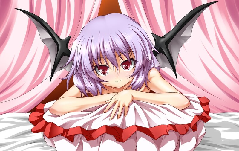 Anime Girl with Wings — Pink, Calm, Bed