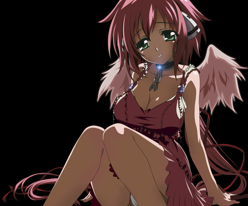 Anime Girl with Wings — Pink, Dramatic, Headset