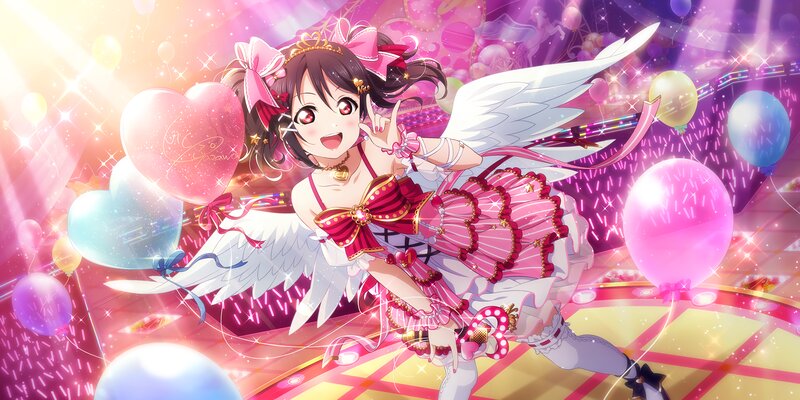 Anime Girl with Wings — Pink, Festive