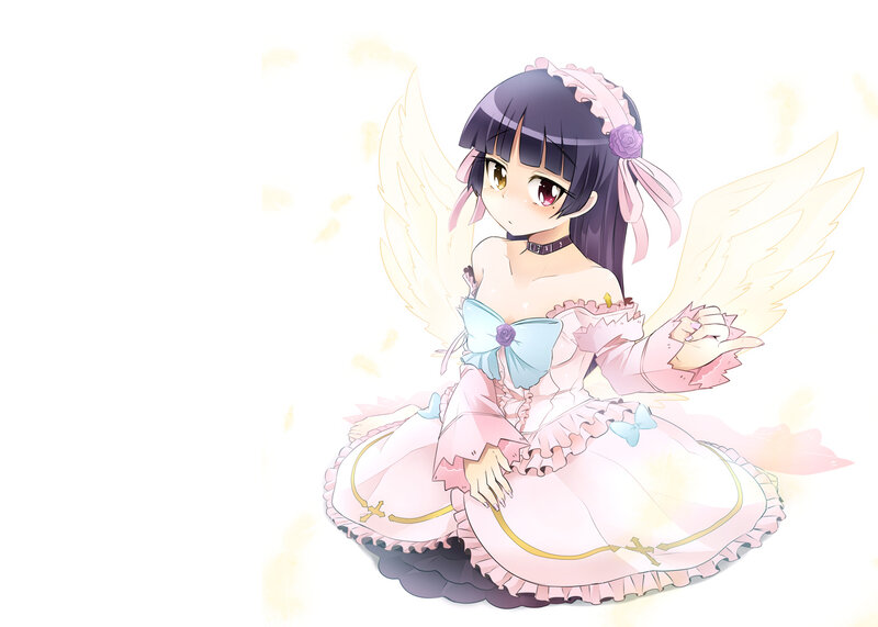 Anime Girl with Wings — Pink, Innocent