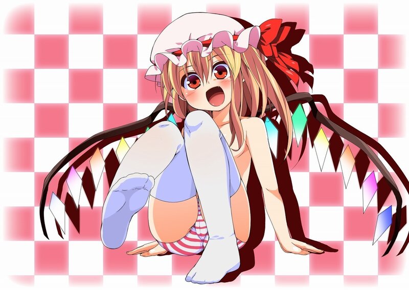Anime Girl with Wings — Pink, Playful, Hat, Striped Shorts
