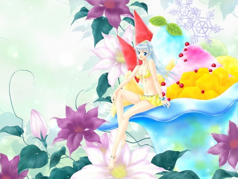 Anime Girl with Wings — Pink