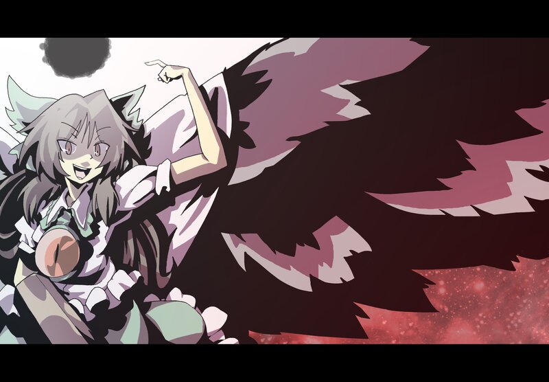 Anime Girl with Wings — Purple, Dramatic, Cat Ears