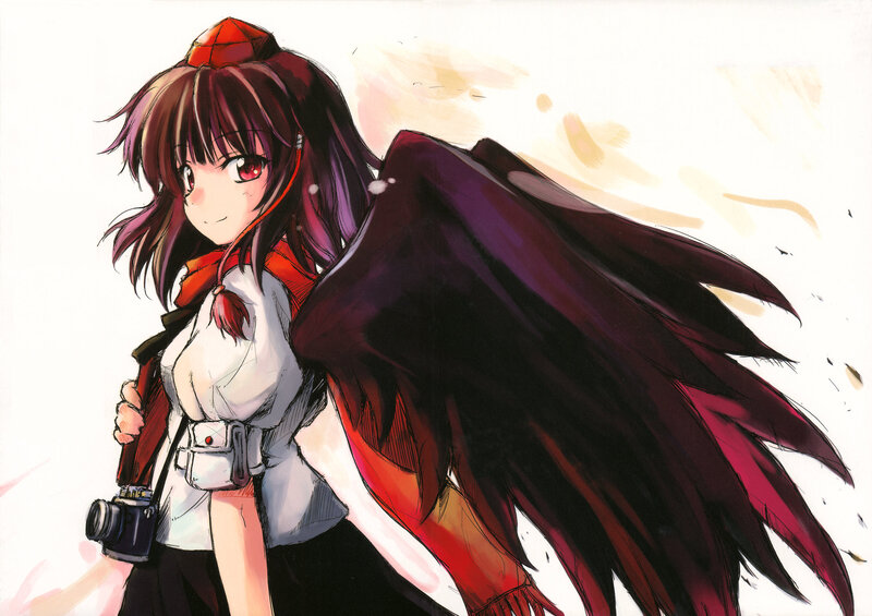 Anime Girl with Wings — Purple, Dramatic, Manga