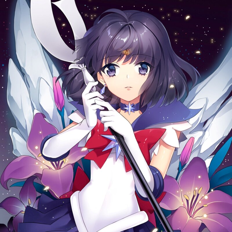 Anime Girl with Wings — Purple, Dramatic, Night, Digital Art, Staff