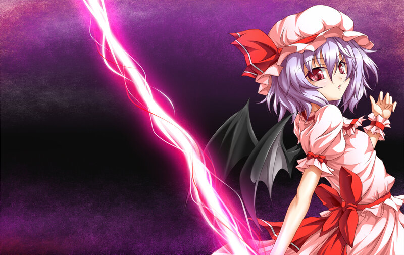Anime Girl with Wings — Purple, Dramatic, Night, Lightning