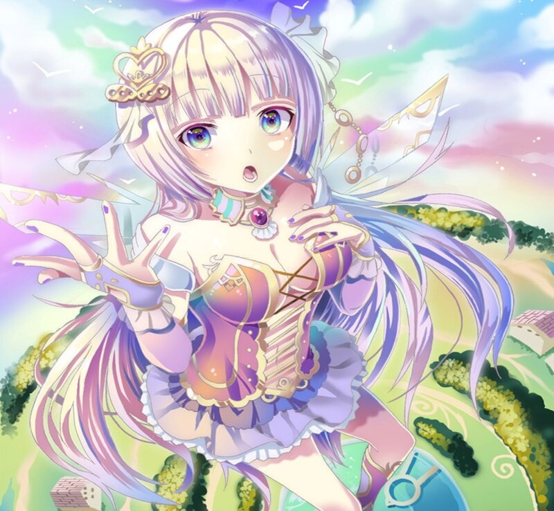 Anime Girl with Wings — Purple, Dreamy, Afternoon
