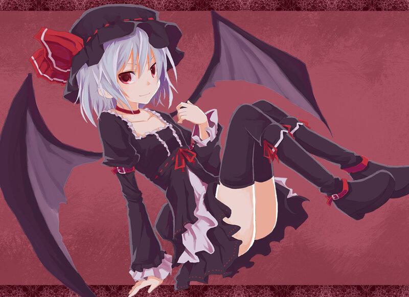 Anime Girl with Wings — Red, Playful, Hat