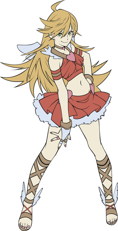 Anime Girl with Wings — Red, Playful, Red Dress