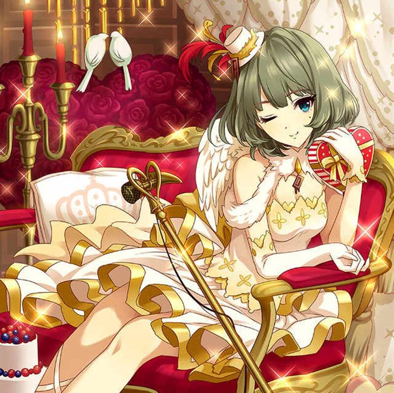 Anime Girl with Wings — Red, Romantic