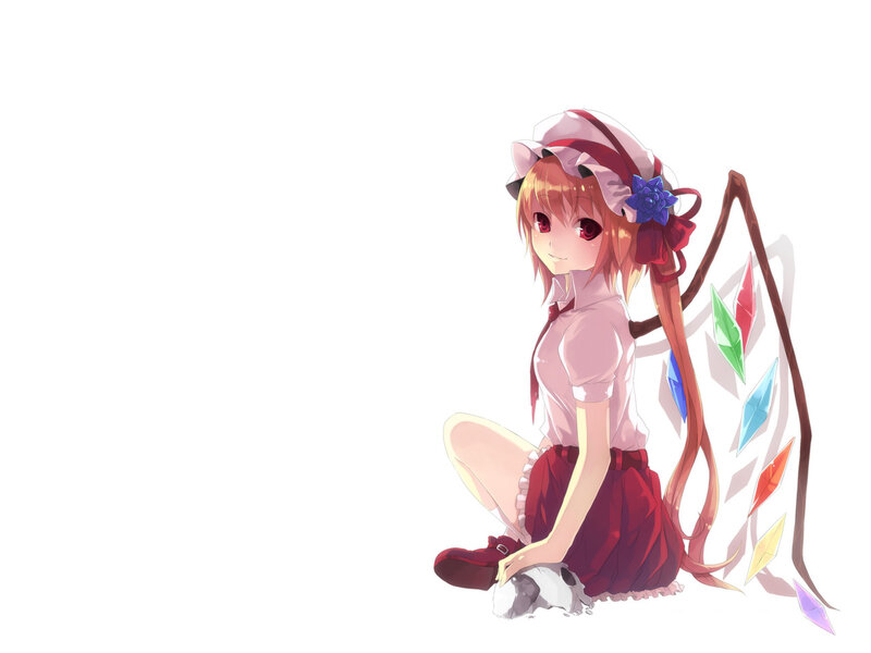 Anime Girl with Wings — White, Calm, Crystals