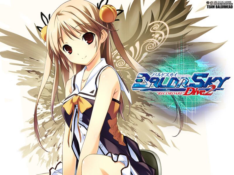 Anime Girl with Wings — White, Calm, School Uniform