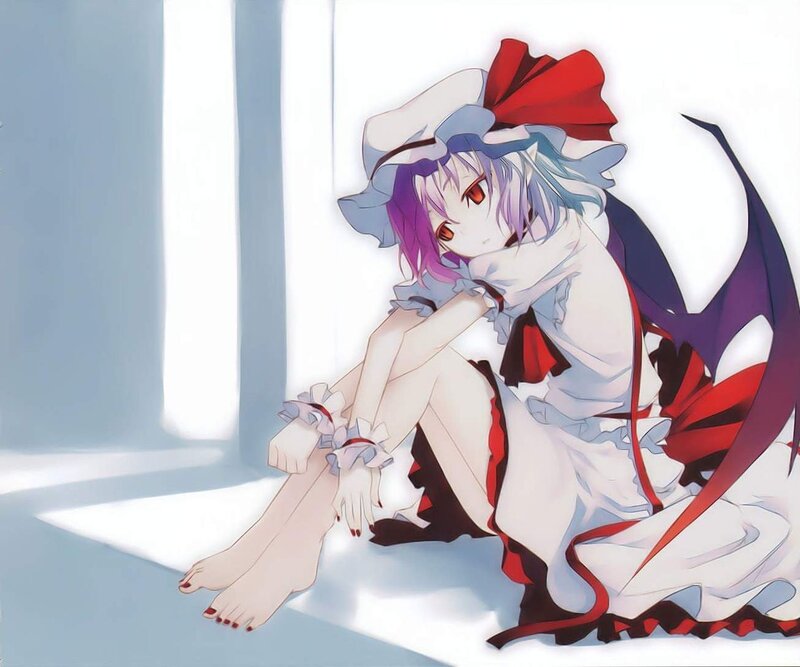 Anime Girl with Wings — White, Calm
