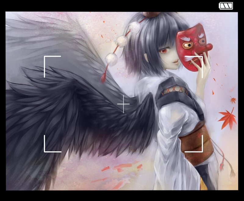 Anime Girl with Wings — White, Dramatic, Autumn
