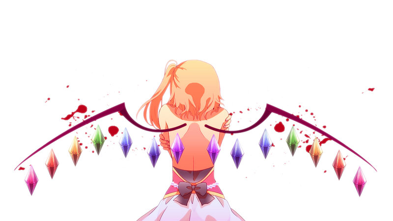 Anime Girl with Wings — White, Dramatic, Crystals