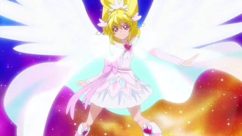 Anime Girl with Wings — White, Dramatic, Sparkles