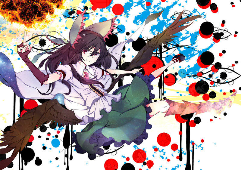 Anime Girl with Wings — White, Dynamic, Digital Art