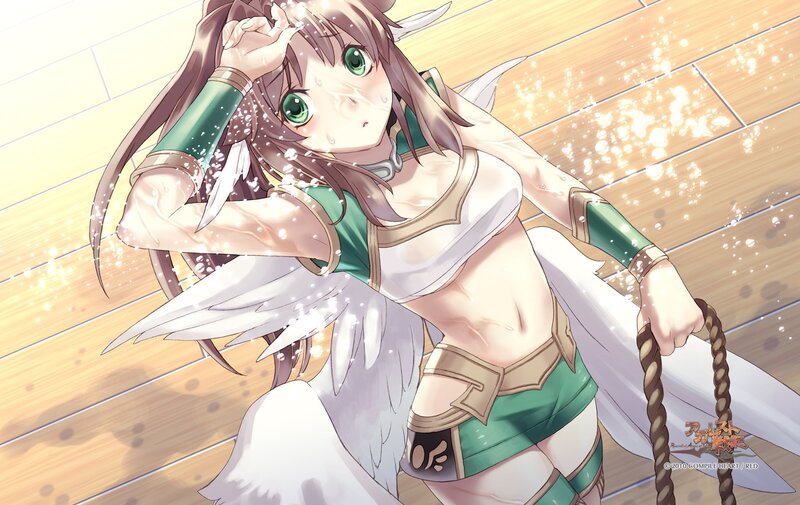 Anime Girl with Wings — White, Energetic, Green Eyes