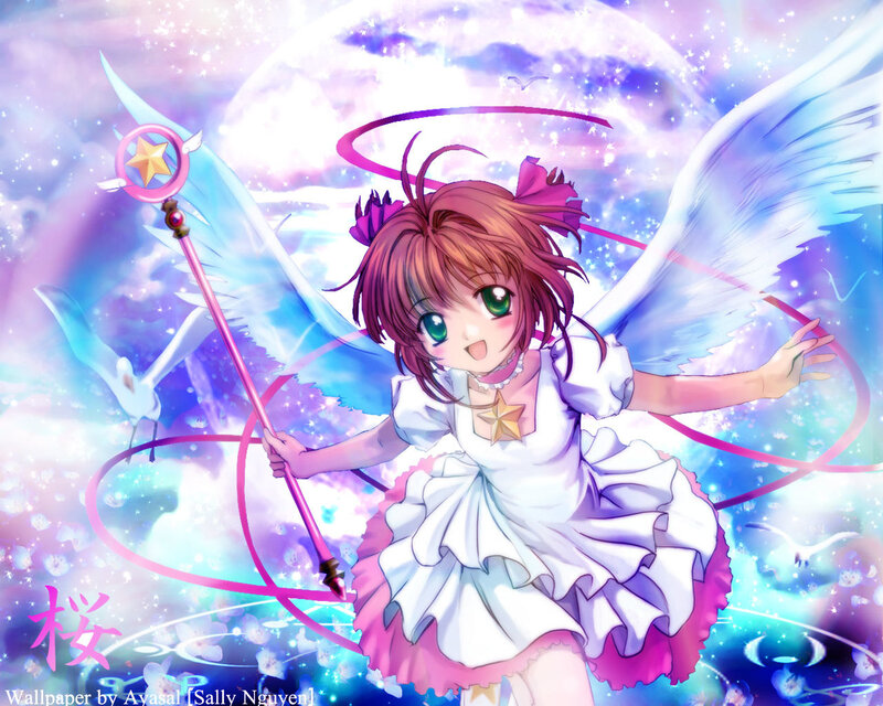 Anime Girl with Wings — White, Magical