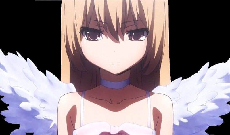 Anime Girl with Wings — White, Neutral