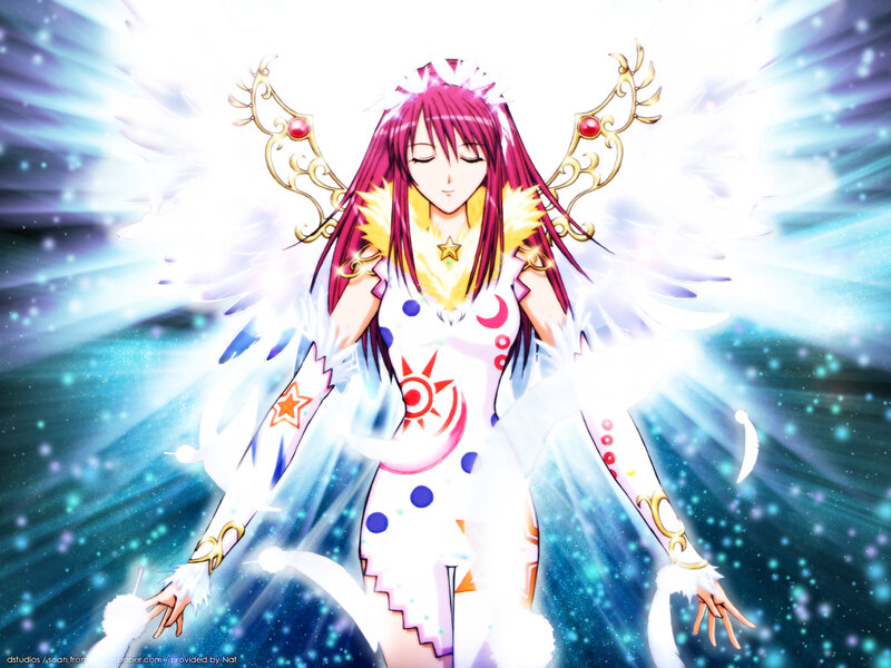 Anime Girl with Wings — White, Serene, Angelic Attire
