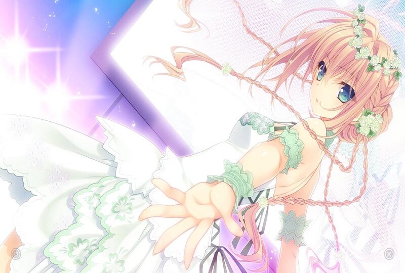 Anime Girl with Wings — White, Serene, Flower Crown