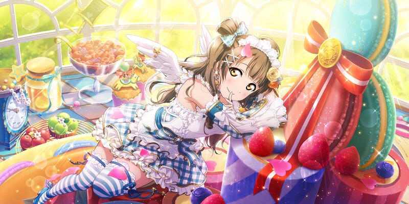 Anime Girl with Wings — Yellow, Cheerful, Afternoon