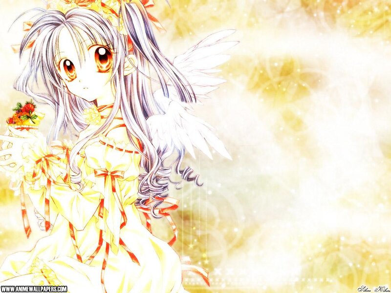 Anime Girl with Wings — Yellow, Dreamy