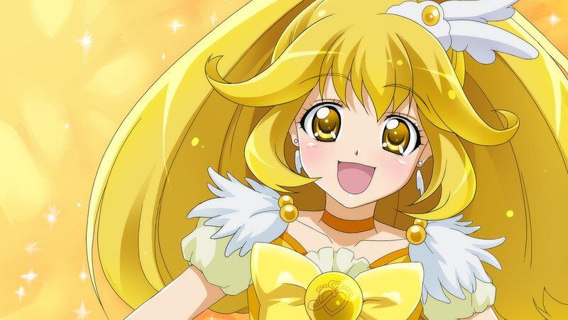 Anime Girl with Wings — Yellow, Joyful