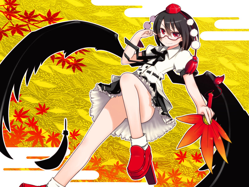 Anime Girl with Wings — Yellow, Playful, Autumn