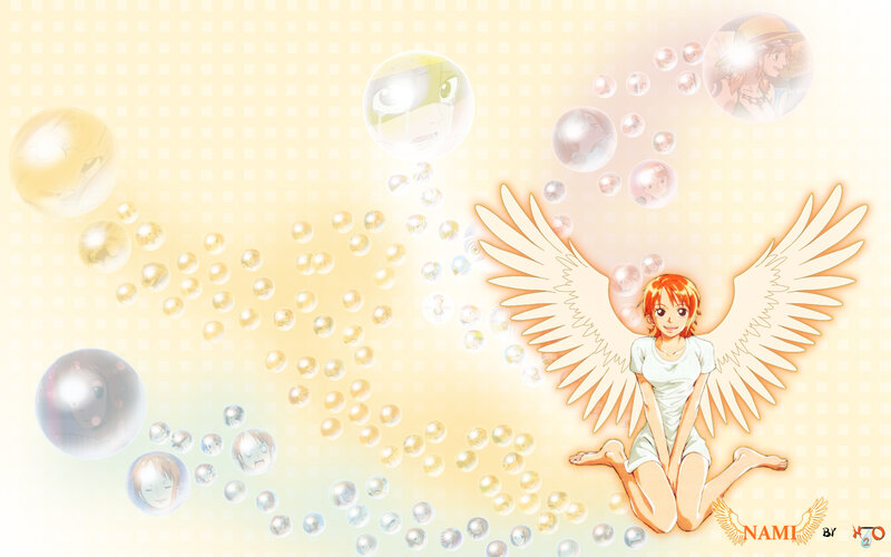 Anime Girl with Wings — Yellow