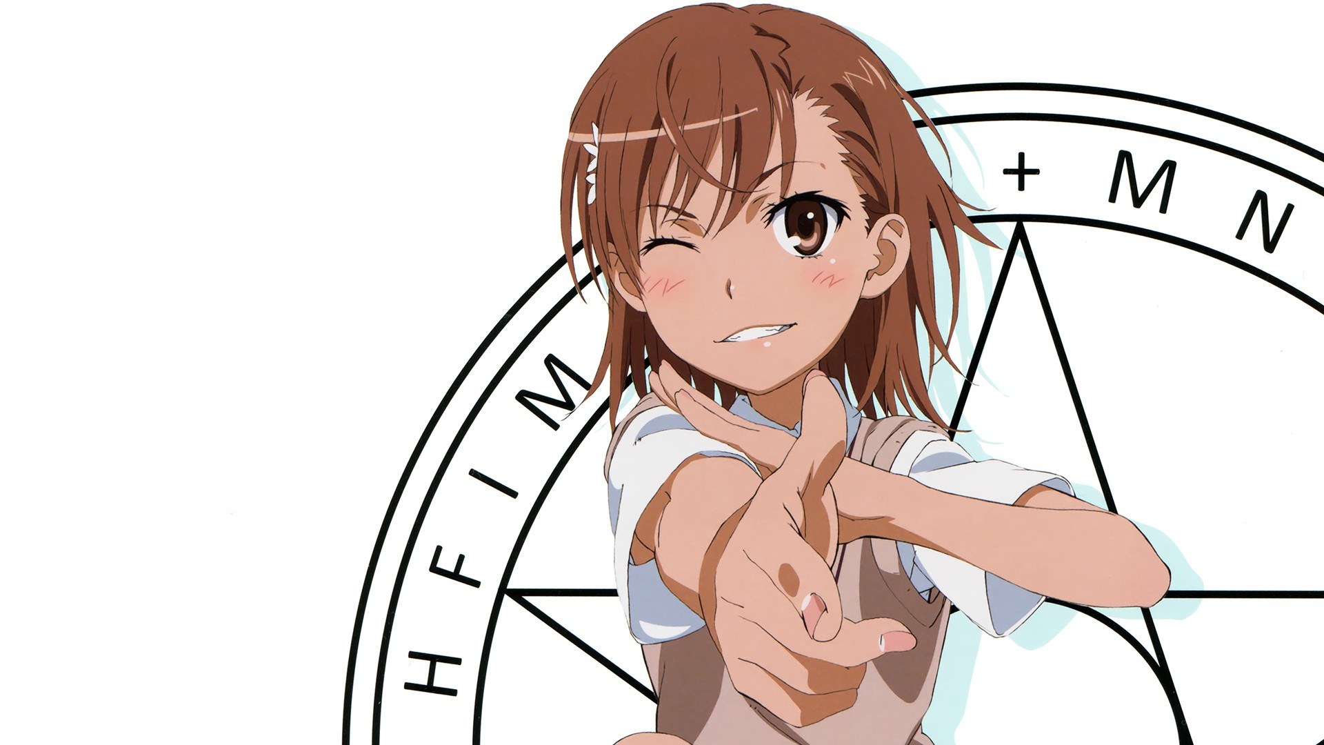 anime girl with winking expression