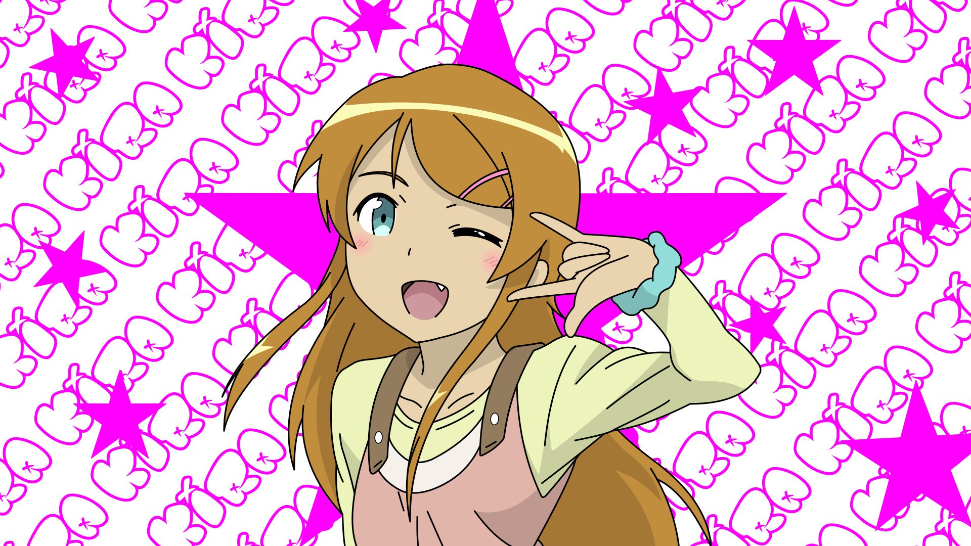 anime girl with winking expression