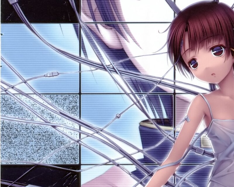 anime girl with wires