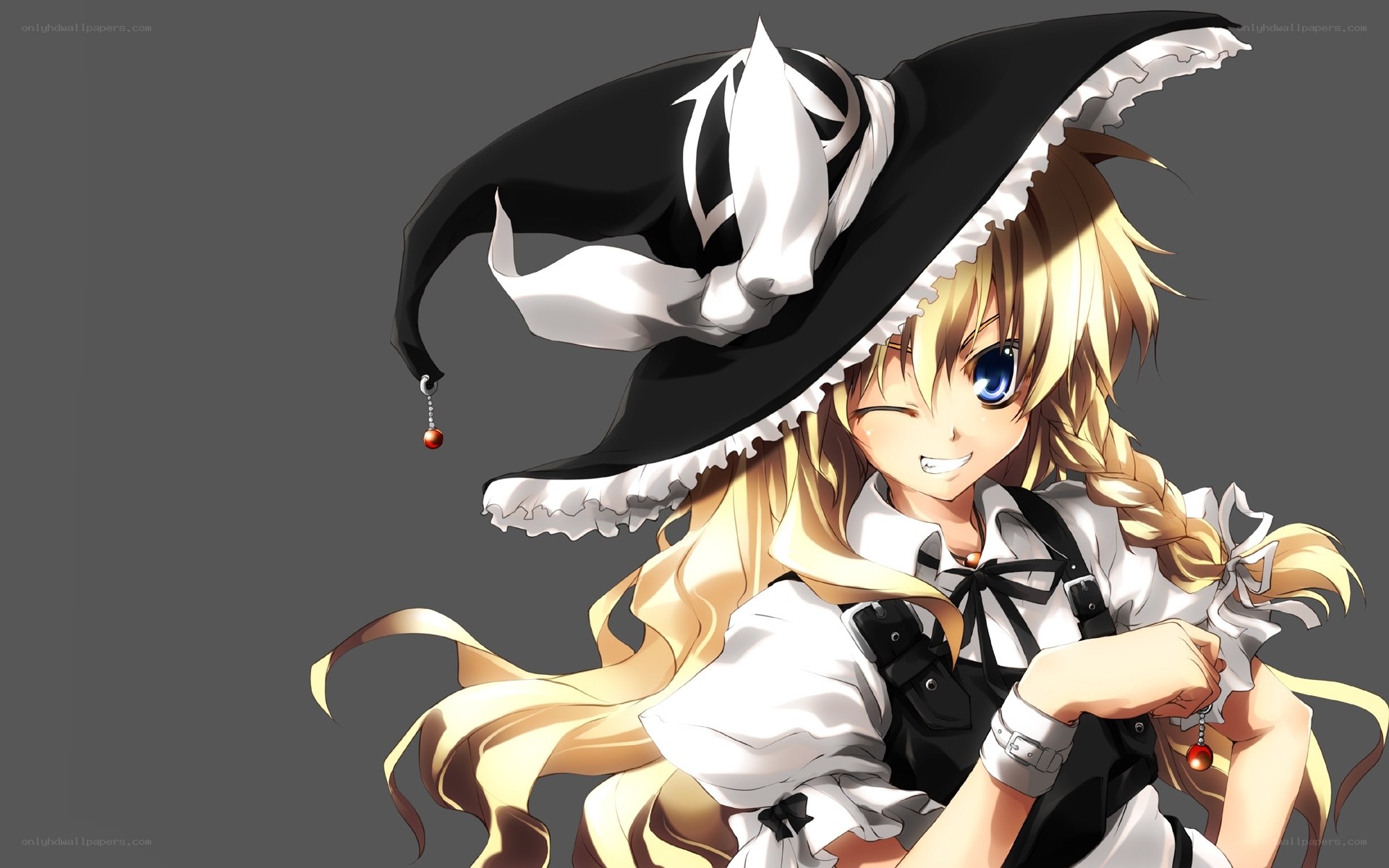 anime girl with witch hat