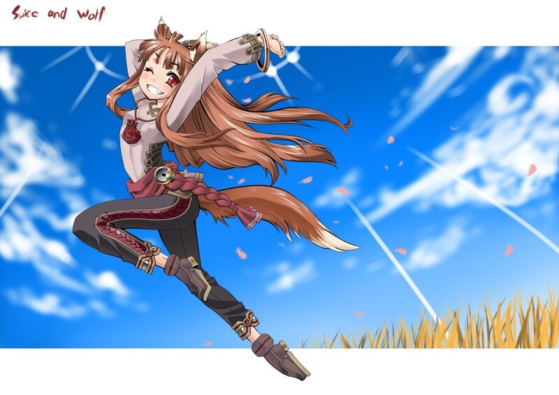 anime girl with wolf ears
