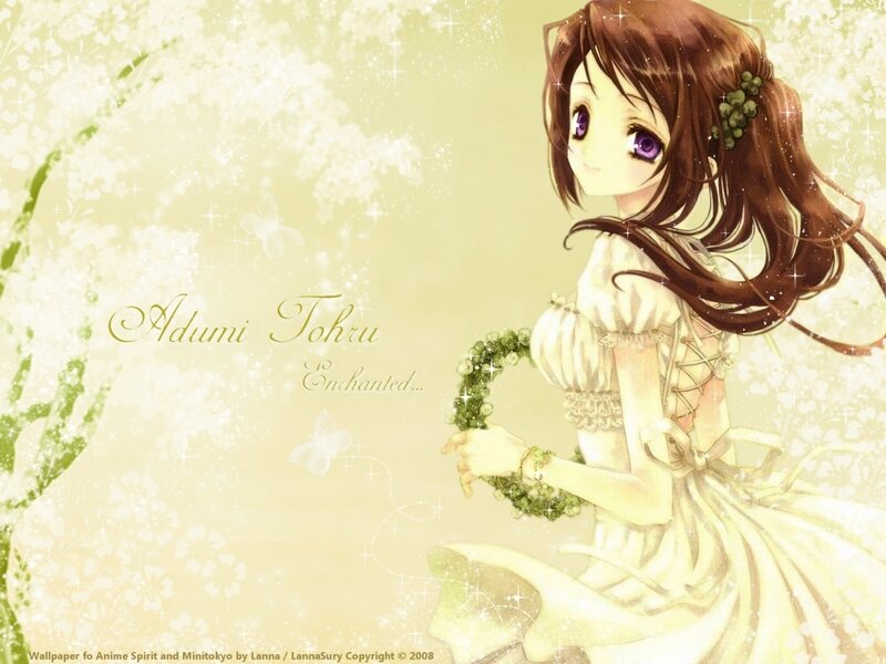 Anime Girl with Wreath