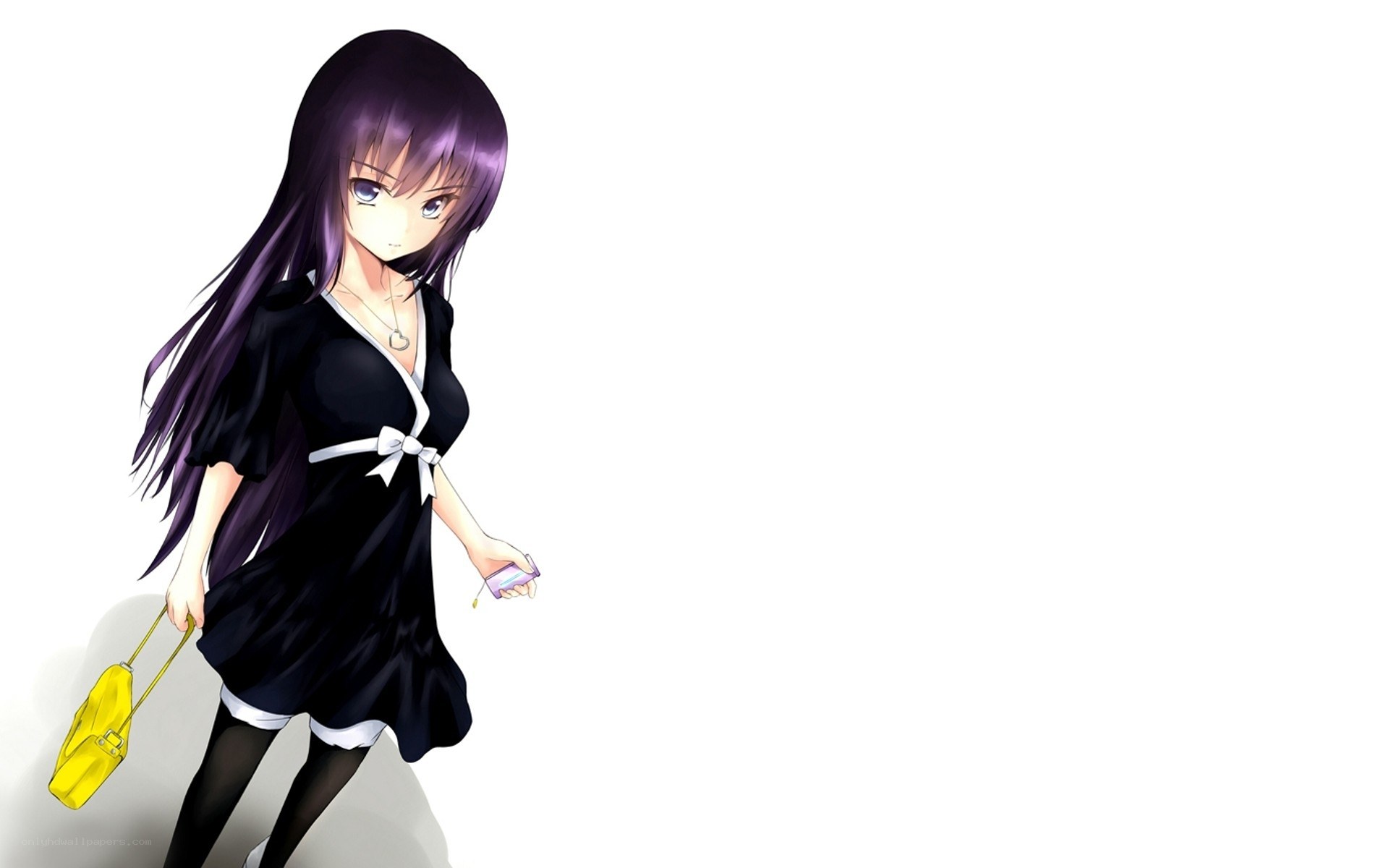 anime girl with yellow bag