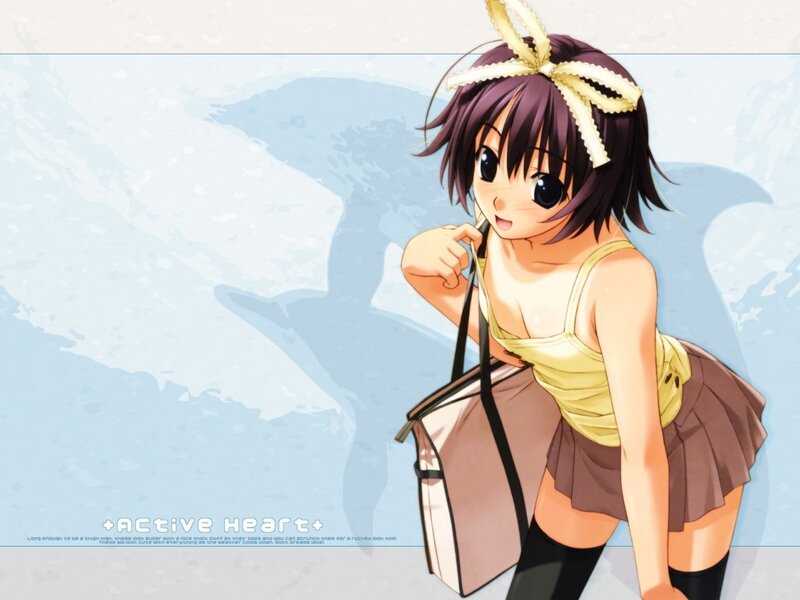 Anime girl with yellow bow
