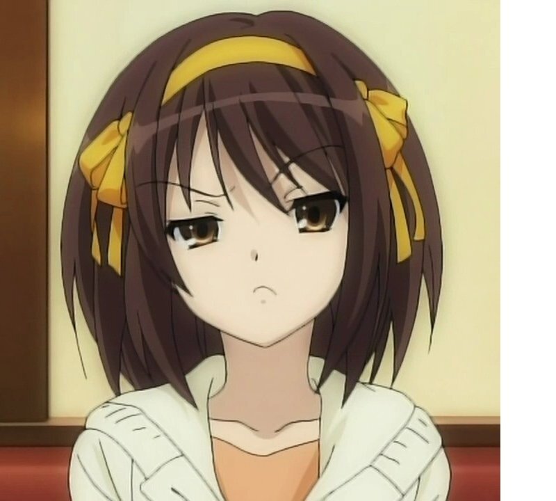 anime girl with yellow bows
