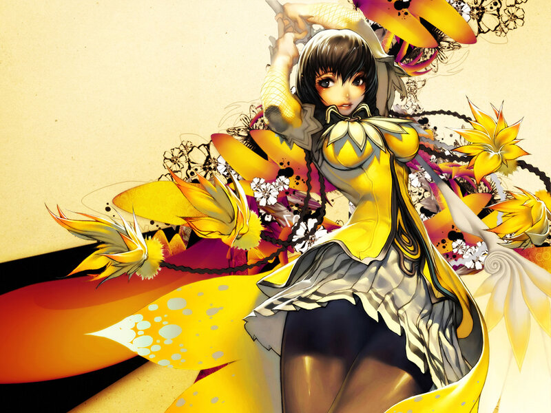 Anime Girl with Yellow Dress — Dramatic