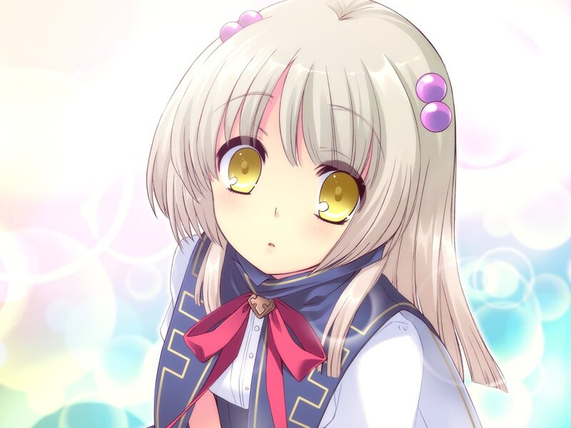 anime girl with yellow eyes