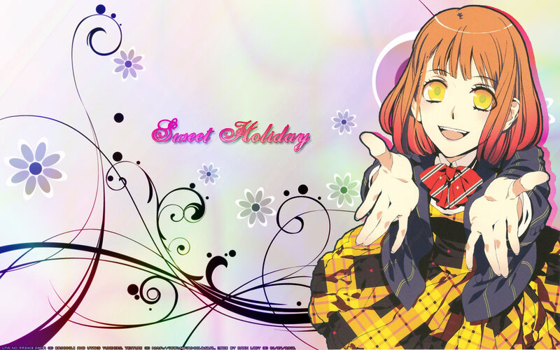 Anime Girl with Yellow Eyes — Cheerful