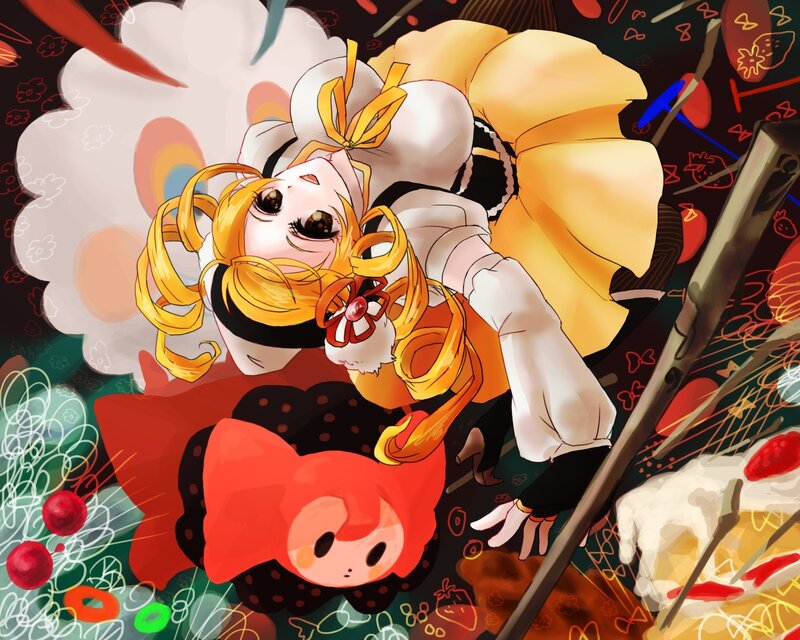 Anime Girl with Yellow Hair — Chaotic