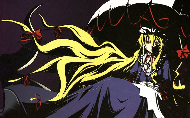 Anime Girl with Yellow Hair — Dramatic, Night